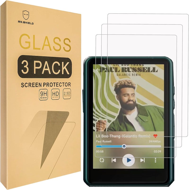 Mr Shield Screen Protector compatible with HIBY R3PRO II [Tempered Glass] [3-PACK] [Japan Glass with 9H Hardness] - Image 1